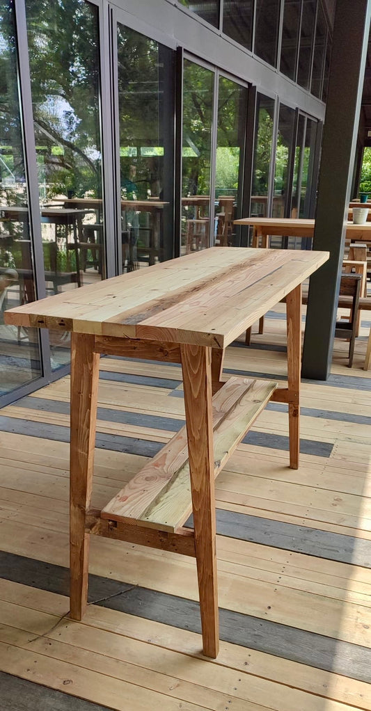 Mange-debout en bois de réemploi